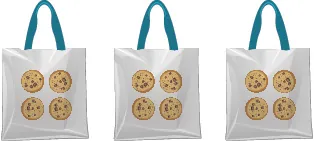 An image of 3 bags of cookies, each bag containing 4 cookies.