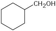 The structure has a cyclohexane ring. C1 is bonded to a hydroxymethyl group.