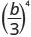 b thirds to the fourth power.