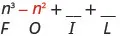 n cubed minus n squared plus blank plus blank. Beneath minus n squared is the letter O.