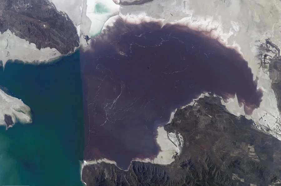 Great Salt Lake in Utah. Description in caption.