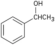 The structure of benzyl alchol with a methyl substituent on the benzylic position.