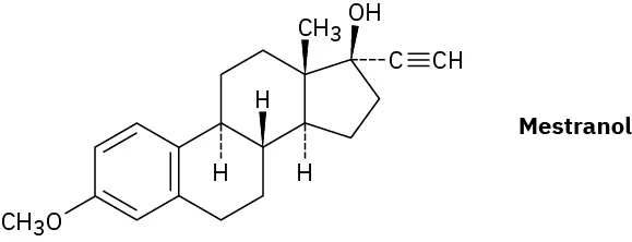 The structure of mestranol.