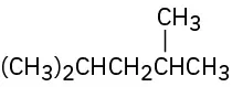 The molecular structure of 2,4-dimethylpentane featuring a five-carbon chain.