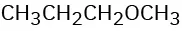 The condensed structural formula reads, C H 3 C H 2 C H 2 O C H 3.