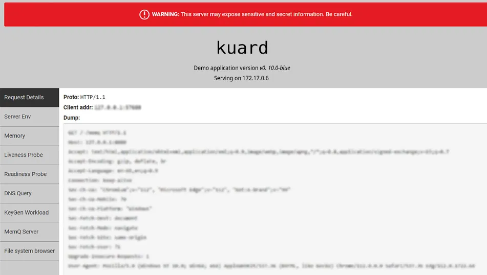 A screenshot shows the Kuard website.