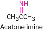 The chemical structure of acetone imine.
