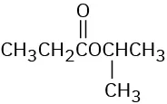 The condensed structural formula of isopropyl propanoate.