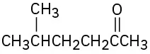 The structure of 5-methyl-2-hexanone in which a methyl group is bonded to C 5 and the carbonyl group is at C 2.