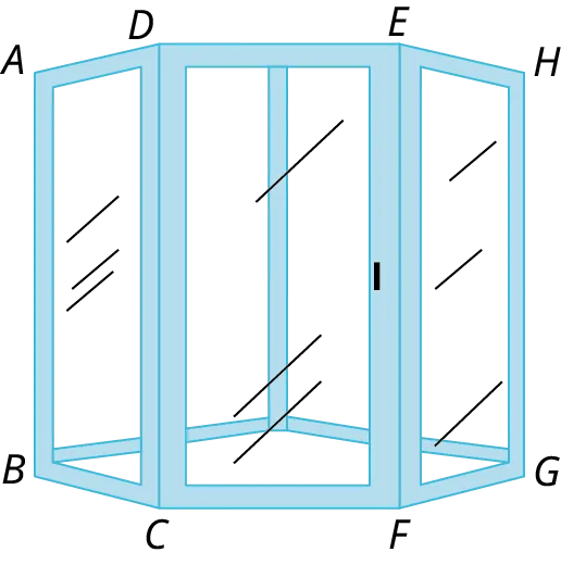 An illustration shows three planes, A B C D, C D E F, and E F G H. The planes are placed next to each other.