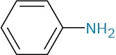 The structure of aniline, an arylamine. It comprises a' benzene ring with an amine group on C 1.