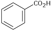 The structure of benzoic acid.