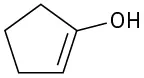 A structure of cyclopentene with a hydroxyl group and double bond at C 1.