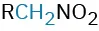 The structure of a nitro compound, Michael-donor. R group is single-bonded to methylene which is further linked to the nitro group.
