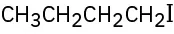 The structure of 1-iodobutane.