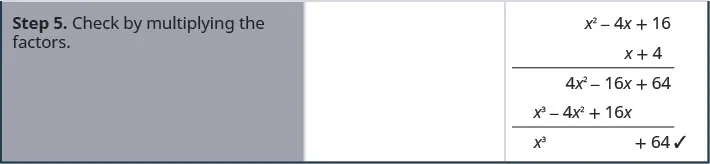The last step is to check the answer with multiplication.