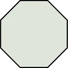 A polygon with eight equal sides.