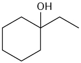 A chemical structure of 1-ethylcyclohexan-1-ol