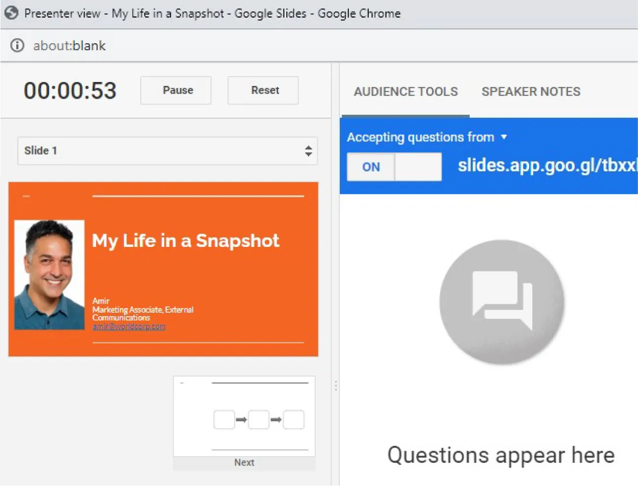 A screenshot showing the Q&A feature is shown.
