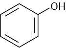 The structure has a benzene ring. C 1 is bonded to a hydroxyl group.