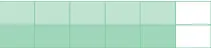 A rectangle is shown, divided vertically into six equal pieces. Five of the pieces are shaded.