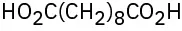 C10 dicarboxylic acid with carboxylate groups at C1 and C10.