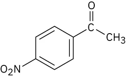 The structure of 1-(4-nitrophenyl)ethanone.