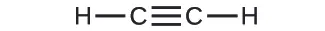 Figure B shows a hydrogen atom which forms a single bond with a carbon atom. The carbon atom forms a triple bond with another carbon atom. The second carbon atom forms a single bond with a hydrogen atom.