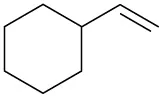 A structure of vinylcyclohexane.