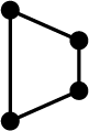 A graph representing a quadrilateral has 4 vertices and 4 edges.