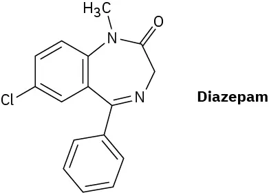 The structure of diazepam.