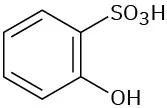 In a benzene ring, C 1 is bonded to a sulfonic acid. C 2 is bonded to a hydroxyl group.