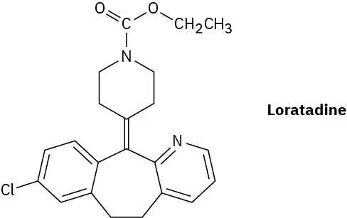 The structure of Loratadine.