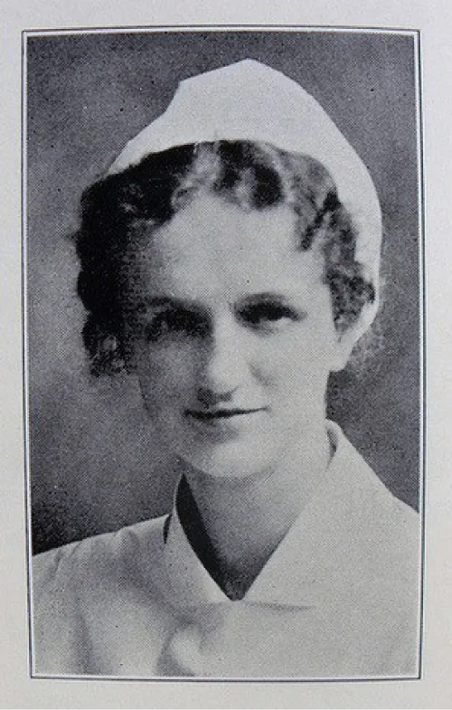 A black and white photograph shows Hildegard Peplau.