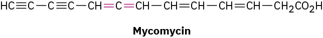 The condensed structural formula of mycomycin.
