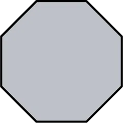 A polygon with eight sides.