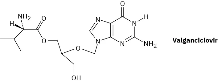 The structure of Valganciclovir.