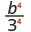 b to the fourth power divided by 3 to the fourth power.