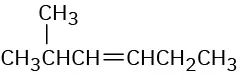 The structure of 2-methylhex-3-ene.