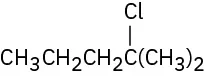 A condensed formula for 2-chloro-2-methylpentane.