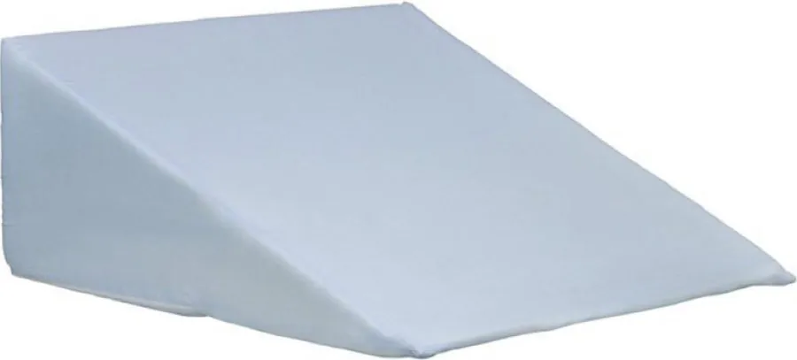 A photograph shows a wedge pillow.