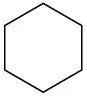 A chemical structure of cyclohexane.
