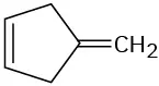 The structure has a cyclopentene ring. C 4 is double bonded to a methylene group.