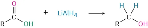 Conversion of a carboxylic acid to a primary alcohol using lithium aluminum hydride.