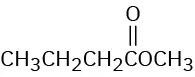 Chemical structure of methyl butyrate