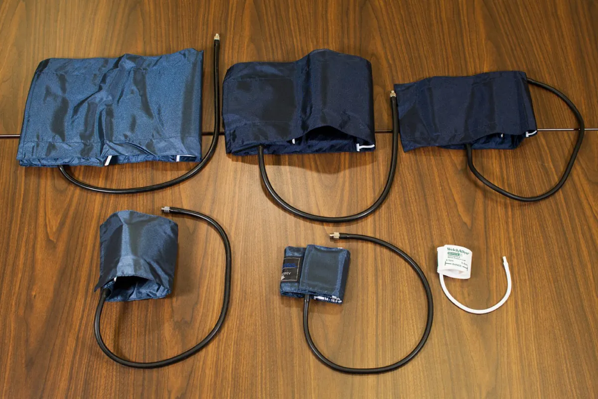 Blood pressure cuffs in various sizes