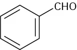A benzene ring is bonded to an aldehyde group.