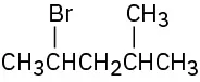 The structure of 2-bromo-4-methylpentane.