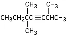 The structure of 2,5,5-trimethyl-3-heptyne.