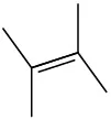 A chemical structure of 2,3-dimethylbut-2-ene.